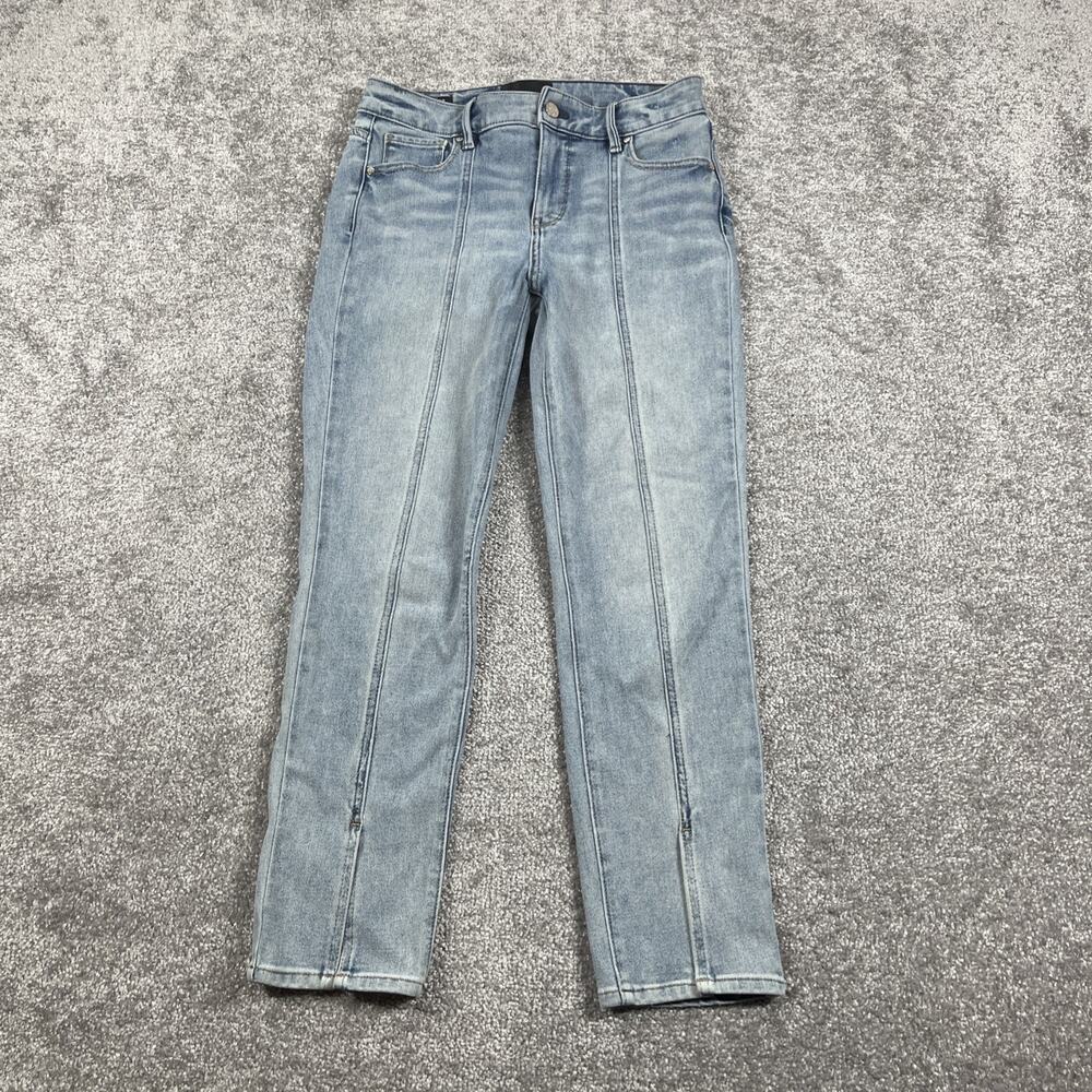 White House‎ Black Market Jeans Womens 2 High Rise Slim Crop Sculpt Light Wash